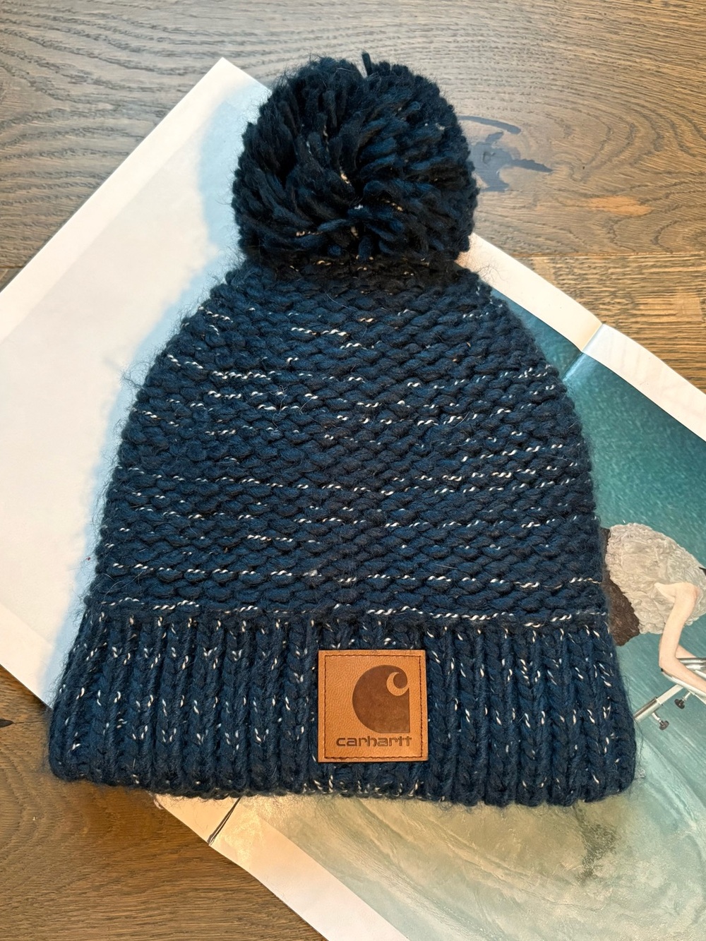 New Carhartt Rin-Knit Sherpa-Lined Pom-Pom Beanie OS